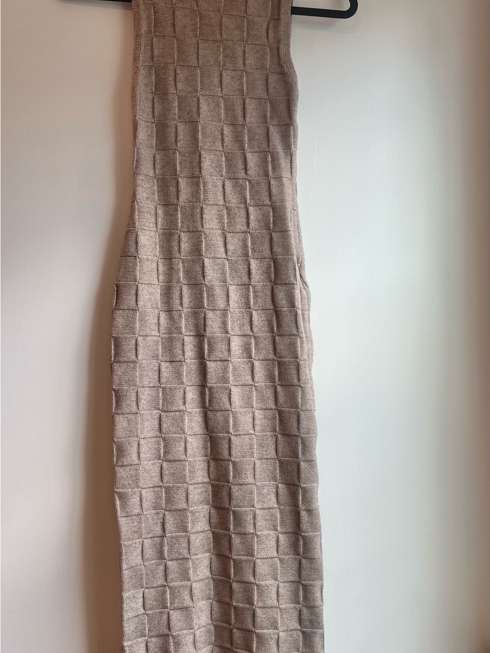 Le Lis Taupe Textured Knit Maxi Dress